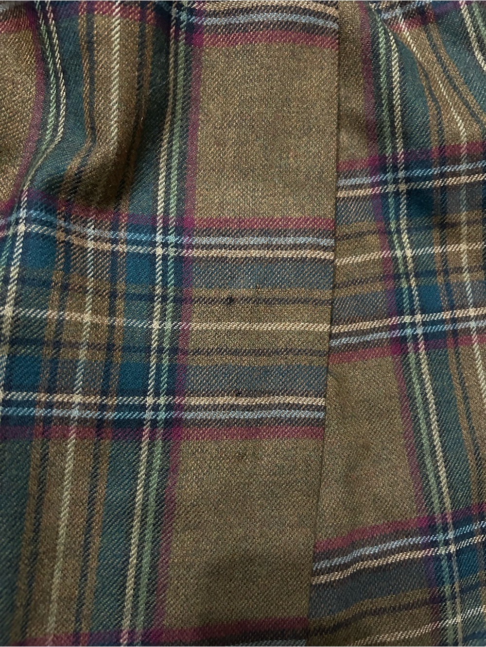 Chelsea Cambell plaid Wrap Midi Skirt 💯 Wool - Picture 3 of 7